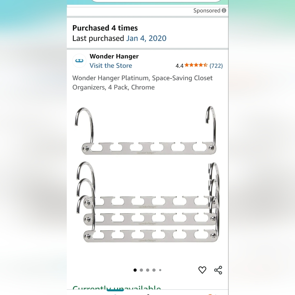 Silver Metal Closet Hangers